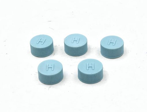 5 PK R134A VALVE CAP - LIGHT BLUE - HI SIDE (2211059)